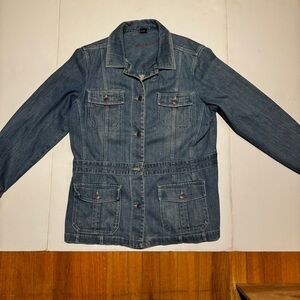 Eddie Bauer Women’s Denim Chore Jacket Size Large
